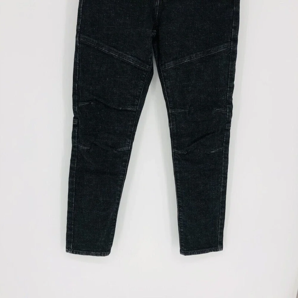 Karl Lagerfeld Men's Gray Denim Cotton Studded Skinny Moto Slim Jeans Size 32